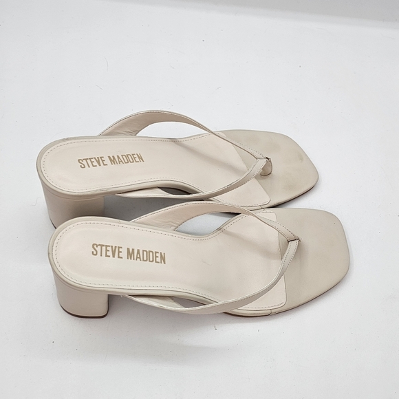 Steve Madden Dodie Sandals in Bone Leather Made In Brazil Size 8.5 - Picture 9 of 12